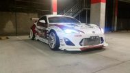 Extreme wide-body Toyota GT86 double charged