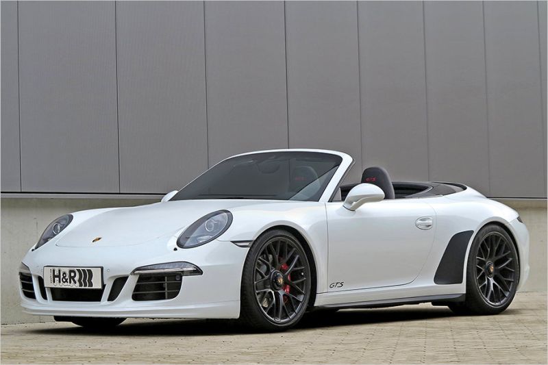 H & R tuning on the new Porsche 911 Carrera GTS Convertible