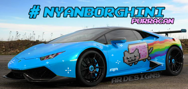 nyanborghini purracan 1 Deadmau5 zeigt Crazy Nyan Cat Folierung am neuen Lamborghini Huracan