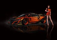 Visión! Honda NSX Super GT Racecar y Nissan GT-R