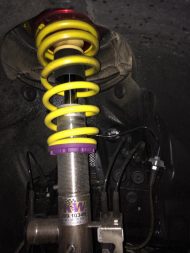 KW DDC coilover suspension in the BMW M235i