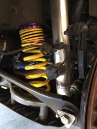 KW DDC coilover suspension in the BMW M235i