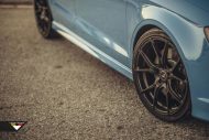 Vorsteiner aluminum wheels on a AUDI S3 sedan in blue