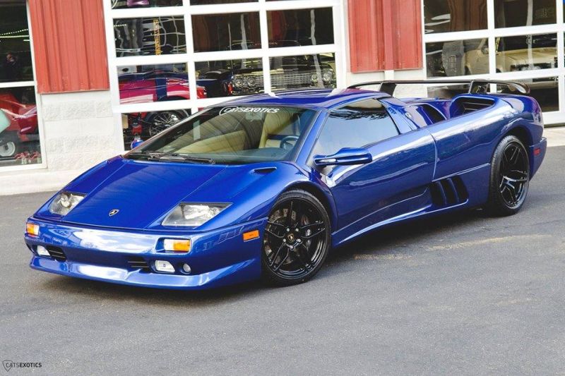 Te koop: Lamborghini Diablo Roadster in blauw metallic