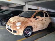 Fiat 500 Wrapped In Fur Spotted In Argentina 2 190x143