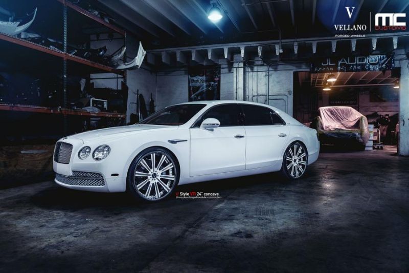 24 inches of Vellano Forged Wheels on the Bentley flying track