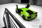 Giftgrüner Lamborghini Aventador mit HRE P101 Alufelgen