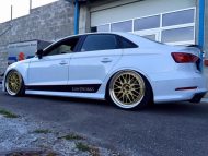 Audi A3 S3 sedan with mbDesign 20 inch & coilover kit