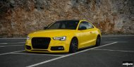 Extreme: Audi A5 in giallo con Airride e Rotiform BLQ