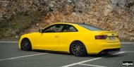 Extreme - Audi A5 in yellow with Airride and Rotiform BLQ