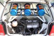 Cilindro 500 PS 12 e sospensione KW in VW "LUPO"
