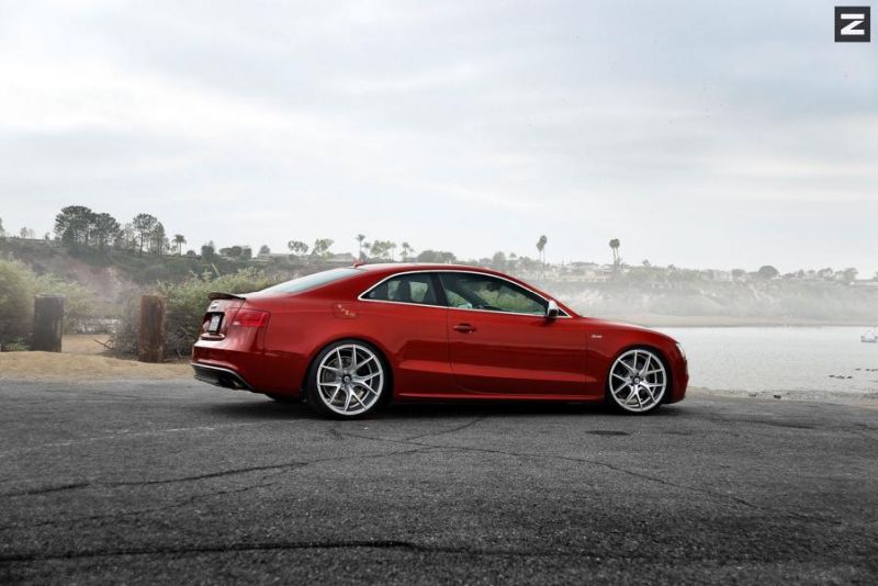 Red Audi A5 S5 with silver Zito ZS05 Wheels