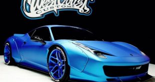 justin biebers ferrari 458 turns frozen blue 1 310x165 Ferrari 458 in Mattblau & Breitbau für Justin Bieber