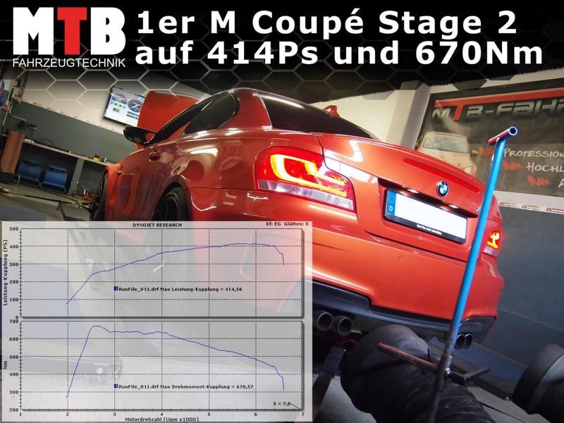 BMW 1er M Coupe mit 414PS / 670NM by MTB-Fahrzeugtechnik