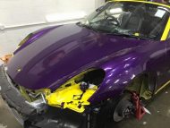 Purple foiling on the Porsche Boxter by Impressiv Wrap