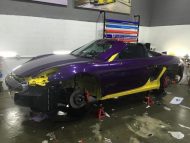 Purple foiling on the Porsche Boxter by Impressiv Wrap