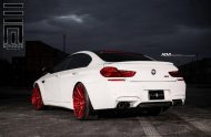Alpine White BMW M6 Gran Coupe Gets Red Wheels 6 190x124 Candyrote 22 Zoll ADV.1 Wheels am BMW M6 Gran Coupe