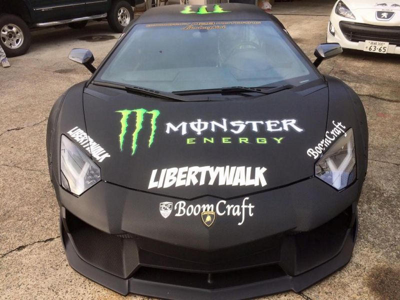 Liberty Walk Lamborghini Aventador With Monster Livery 1