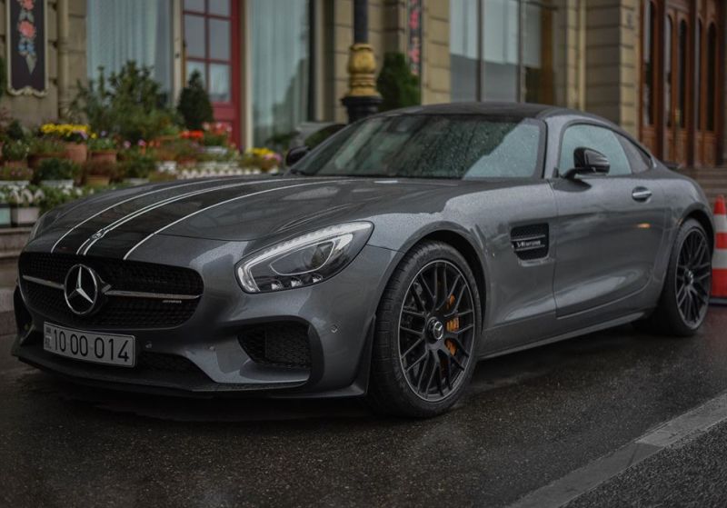 Photo story: Rally stripes on the Mercedes AMG GT Edition 1?