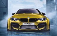 Rendering: design automobilistico Monaco BMW M4 F82 Widebody