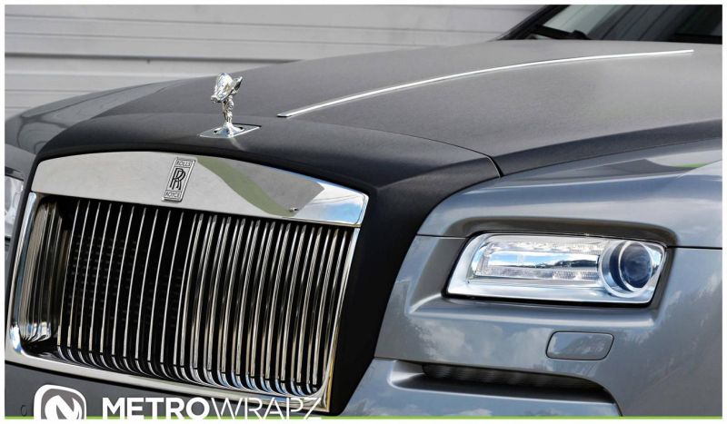 Rolls Royce Wraith - Matzwarte wrap van Metro Wrapz