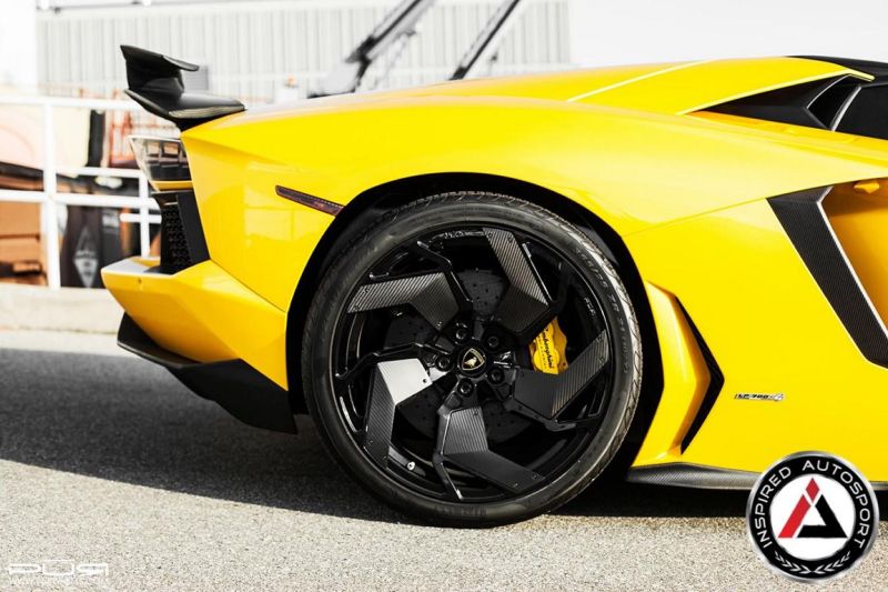Lamborghini Aventador on PUR RS05.V2 Wheels 01 PUR RS05.V2 Wheels am gelben Lamborghini Aventador