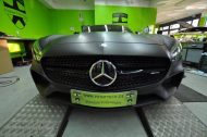 Vollfolierung &#8211; mattschwarzer Mercedes AMG GT by Print Tech