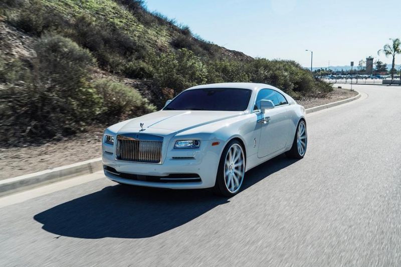White Forgiato Wheels Alu's on Rolls Royce Wraith
