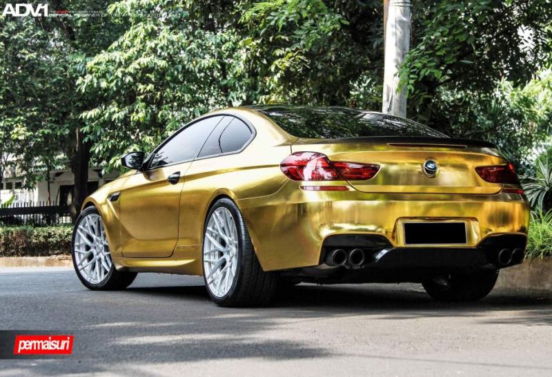 BMW M6 F13 Coupé in mat goud en 21 inch ADV.1 wielen