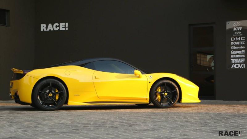 ¡Ferrari 458 Italia amarillo de RACE! SUDÁFRICA
