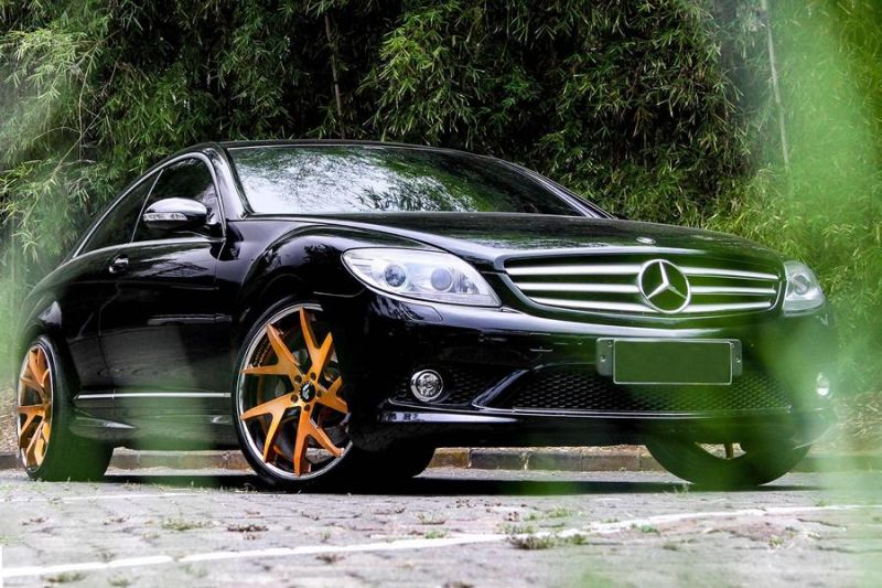 Copper-colored Forgiato Wheels on the Mercedes CL Coupe