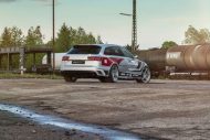 KW ressorts hélicoïdaux et système Akrapovic sur l'Audi RS6 Avant
