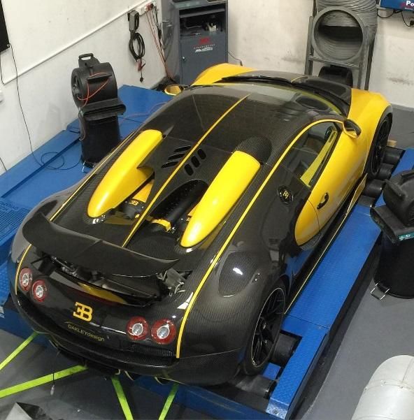 Wykończenie - Oakley Design Bugatti Veyron w kolorze czarno-żółtym