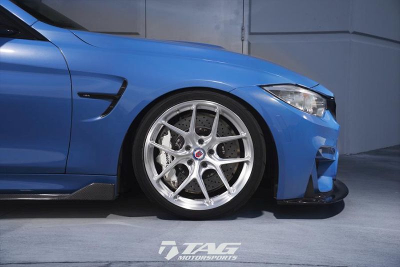 Yas Marina Blue BMW M4 With HRE Wheels 4