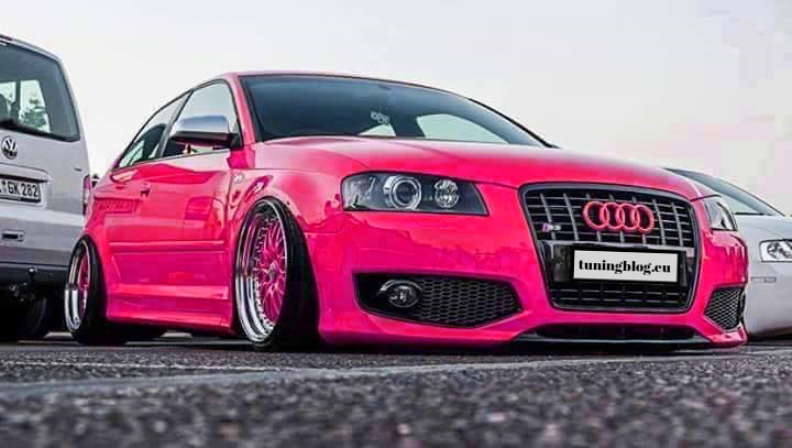 Audi A3 Folierung Wrapping Pink Rosa Tuning 2