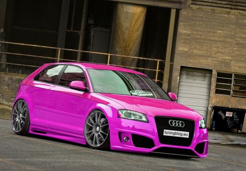Audi A3 S3 Pink Wrapping / Foliation przez Tuningblog.eu