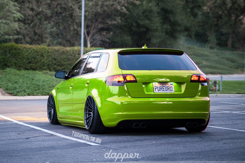 Audi A3 lowering & Neon Green livery by tuningblog.eu