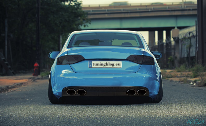 Audi A4 B8 sedan with RS4 sport exhaust system by tuningblog.eu