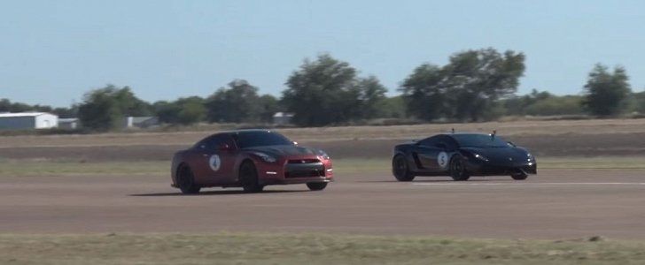 Video: 1.400PS Nissan GT-R. 3 x Lamborghini Gallardo