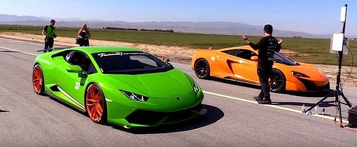 Video: Dragerace &#8211; McLaren 675LT vs. VF Engineering Lamborghini Huracan
