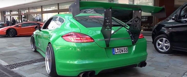 Video: Hardcore grüner Porsche Panamera in Monaco