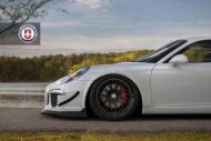 Porsche 991 (911) extremely low on HRE Classic 300 alloy wheels