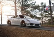 Porsche 991 (911) extremely low on HRE Classic 300 alloy wheels