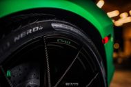 Dessus - Lamborghini Aventador vert sur 21 pouces SM5R Alu's