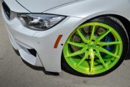 Visible - BMW M4 F82 en carretera verde brillante Ruedas Alu's