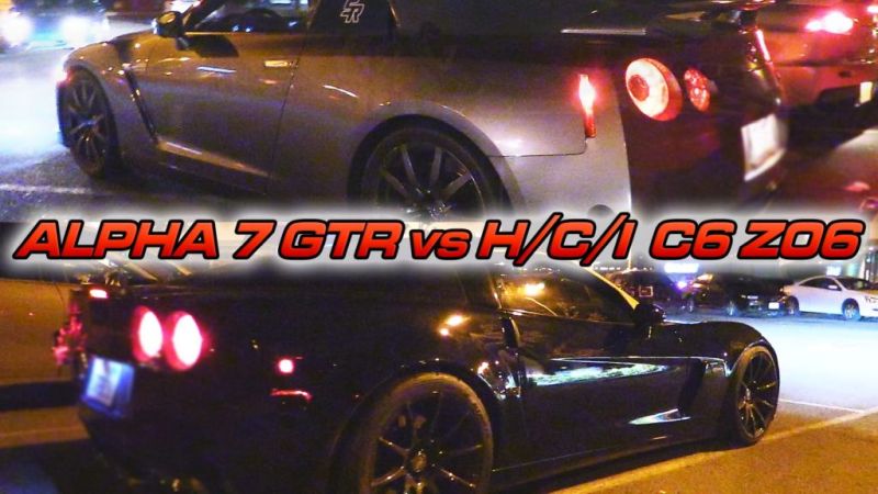 Dragerace Alpha 7 Nissan GT R vs. C6 Z06 Chevrolet Corvette Video: Dragerace   Alpha 7 Nissan GT R vs. C6 Z06 Chevrolet Corvette