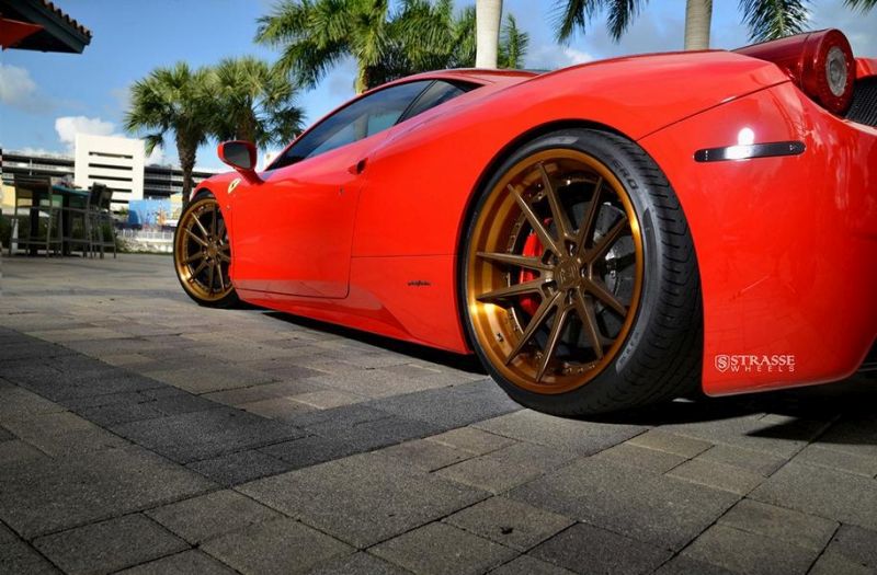 20 inch road Wheels FS SV1 alloy wheels on Ferrari 458 Italia