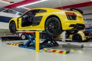 2016er Audi R8 V10 Plus en tournesol jaune métallisé mat