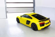 2016er Audi R8 V10 Plus in giallo girasole metallizzato opaco