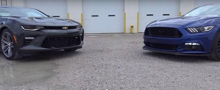 2016er Chevrolet Camaro SS vs. 2016er Ford Mustang GT Video: 2016er Chevrolet Camaro SS vs. 2016er Ford Mustang GT